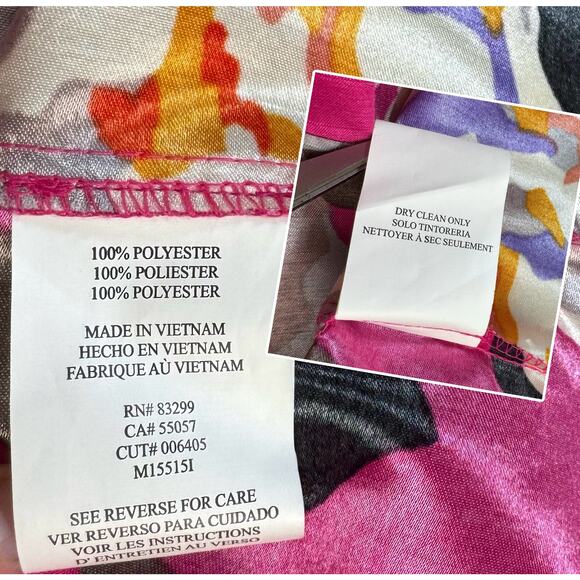 Y2k Bloomcore Floral Sheath Dress 6 Cap Sleeve Retro Glam Barbie Pink Statement - Picture 11 of 12